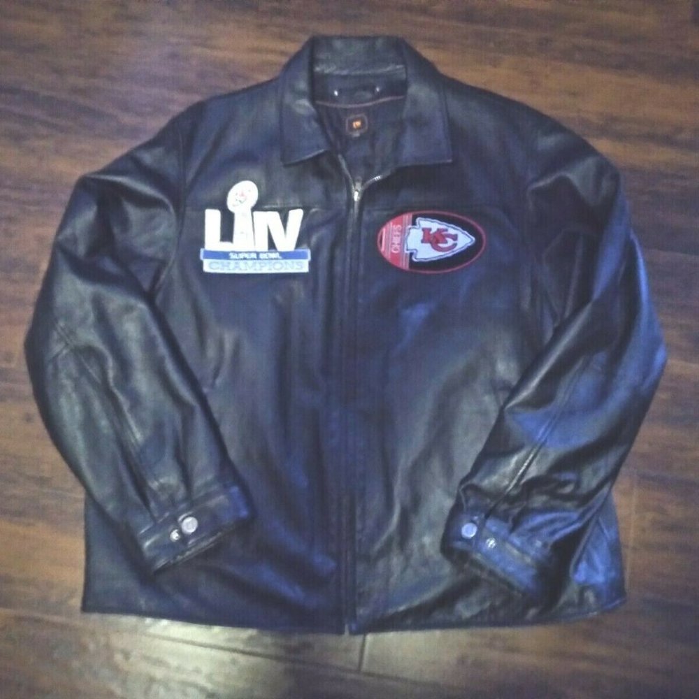 Kansas City Chiefs NFL Superbowl XLIV  Leather jac
